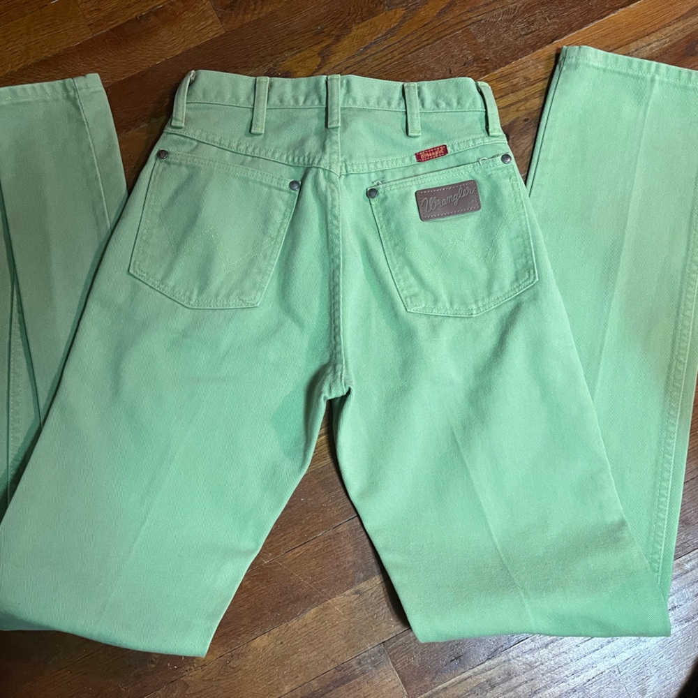 Green wranglers- rodeo queen pants